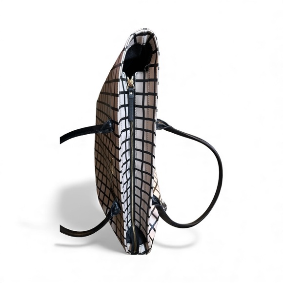 Kate Spade Black and White Checkered Tote Bag - Picture 6 of 8